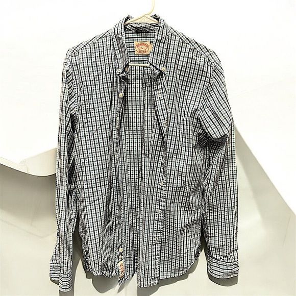 Vintage Brooks brothers  Checkered button up Shirt LARGE - Picture 1 of 3